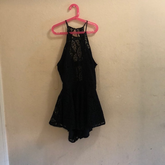 Black Lace Romper - Picture 2 of 2